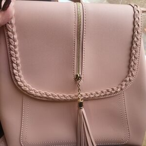 Chic Blush Tassel Women's Backpack